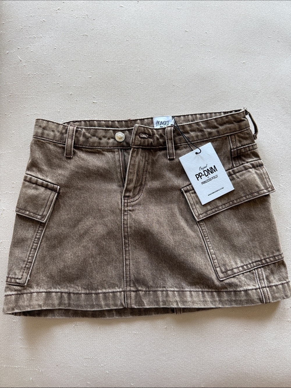 Princess Polly Brown Cargo Mini Skirt